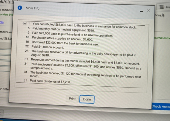 stati Que 0 More Info ons: medicine view the ournal entrie nalize ed ed $63,0 Jul. 1 York contributed $63,000 cash to the bus