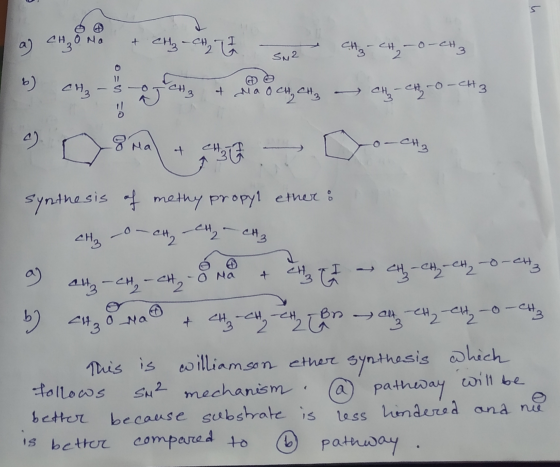 CHO & CH₂ - CH2 – Sul CH₂ - CH₂ - 0-CH3 w on yon ve on, ang —> ey- 14,00-eng synthesis of methy propyl ether : CH₂ -o- CH₂ -