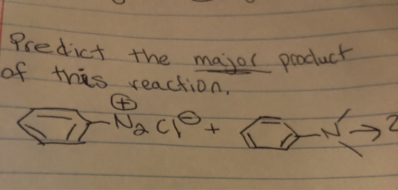 Predict the major product of this reaction. Nacio AN