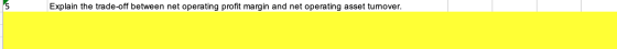 5 Explain the trade-off between net operating profit margin and net operating asset turnover.