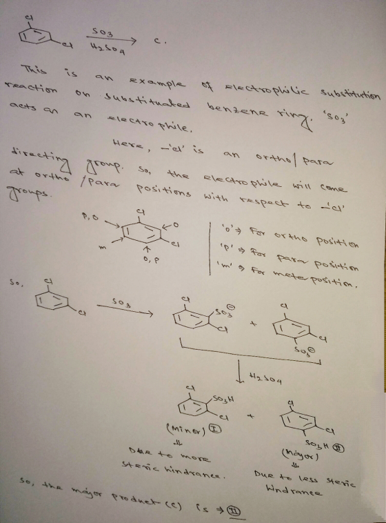 SOB Halou c. reaction example of electrophilic substitution substituated aets a benzene ting esog phile. Here, nil is orthol