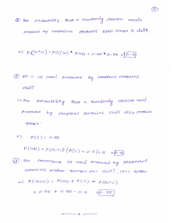 hoosenmealS P(čnAu): Pc/u) * Pio) =o.uoto.75-10.al s) Chilli the proity that a s PAepardb ythat a andomly choosen mea hont co