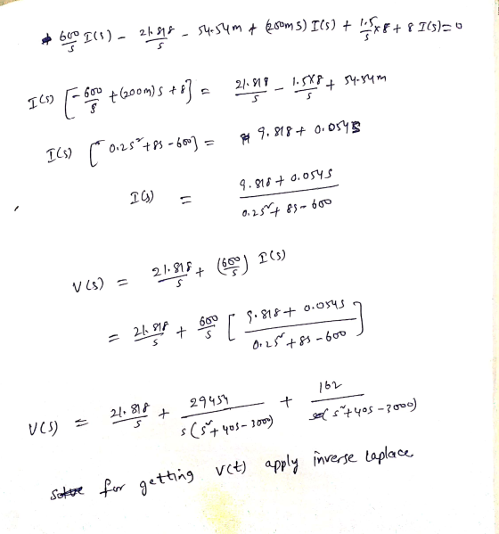 21818 Gro I (S) 54.54m & 2oom 5) I(s) + Info X8+8 Ils=0 21.88 1.548 + 54.54m S ICS) [- servo t600m) 5 +0] = [ 0.25 +85 9.818+