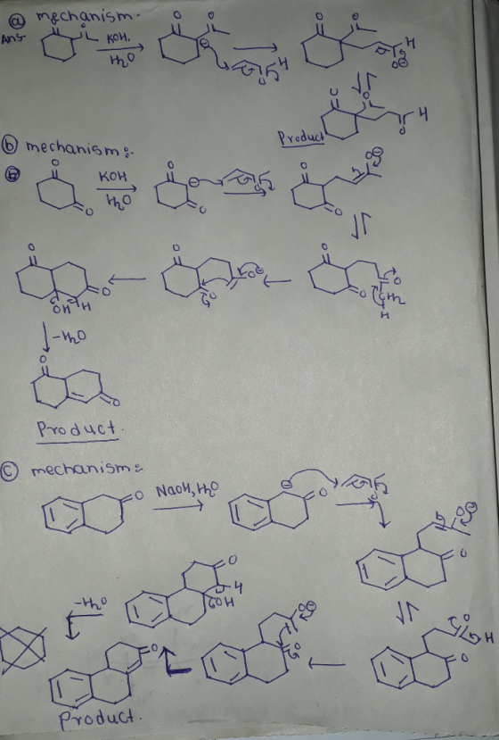 oo Ans @ mechanism YL KOM. mo Product hanismi HH tho Product. ② mechanisms Product.