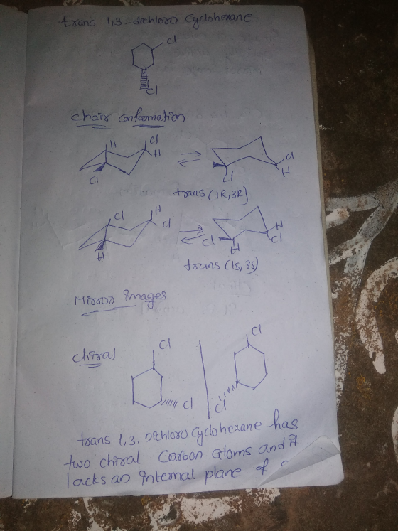 trans 13 - dichloso Cyclohexane al chair conformation el H a toans (12,38] cl d Cl ते trans (Is, 35) Midodo Images СР с chir