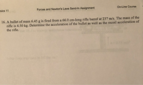 Forces And Newton s Laws Send In Assignment On Line Course Wsics 11 16 