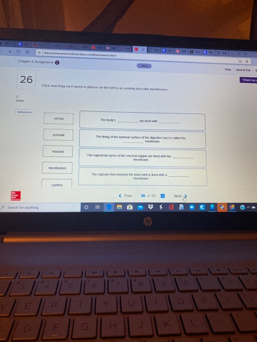 мм Eih Chapter 5 Assignment Help S 26 Check my Click and drag each word or phone on the left to accurately descube banes 2 Do