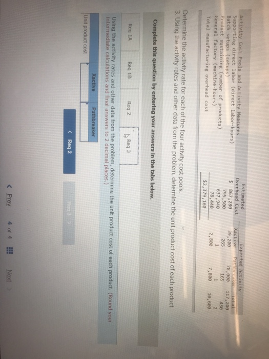 Activity Cost Pools and Activity Measures Supporting direct labor (direct labor-hours) Batch setups (setups) Product sustaini