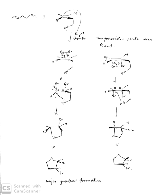 z on. two pransition state were found. you Y duct formatias Scanned with CamScanner