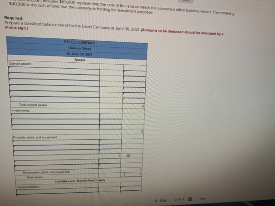 LLUUNIL Cludes $65,000 representing the cost of the land on which the companys office building resides. The remaining $40,00
