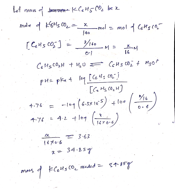 160 Let mass of szenzone KC H50, be x . mode of KGHS CO2 = x mol = mol of Cotschi Coris Coi] = 7/160 M = 2M COAŞCO2H + 40 = C