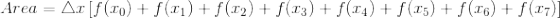 Area Ar [f(20) + f(21) + f(22) + f(13) + f(14) + f(15) + f(16) + f(27)