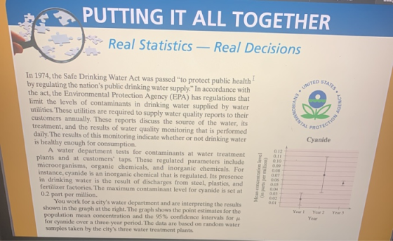 ATATES ONIO NO PUTTING IT ALL TOGETHER Real Statistics — Real Decisions UNITED AVIRONNEMENT PROTECTION Cyanide In 1974, the S
