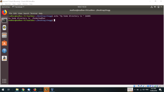 ubuntu17 (fresh) [Running]- Oracle VM VirtualBox File Machine View Input Devices Help Terminal Activities Wed 16:22 madhav@ma