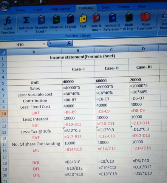 Home Insert Page Layout Formulas Data Review View Insert Function AutoSum Recently Financial Logical Text Date & Lookup & Use