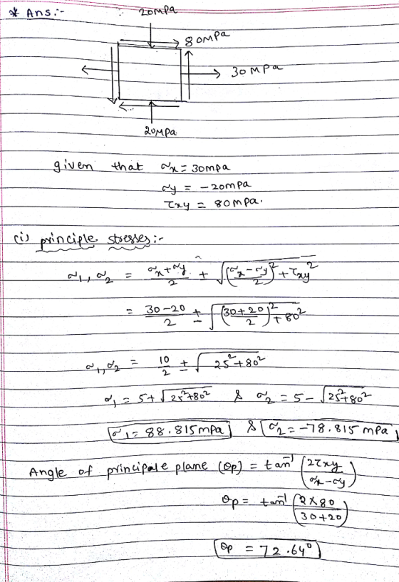 Ans:- thot 3ompa = 20m Pa - e. 30-20 Angle ef pintipale p 3 021o 0