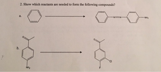 2. Show which reactants are needed to form the following compounds? NH2