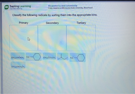 Sapling Learning this question has been customized by Craig Jasperse at Minnesota State University, Moorhead macmilan learnin