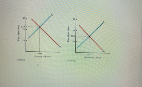 Sc 30 30 Ss 22.5 20 20 Wage (Sper Hour) Wage (5 per Hour) 15.0 X 10 10 DC Ds 1000 1000 Quantity of Labour Quantity of Labour