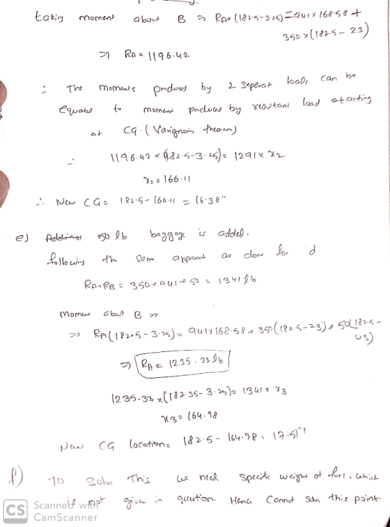 taking moment about B = Ro (1829-3:26) aury 168.5et 350(1825-23) a RA 2 1196.42 loods can be The moments mts produces 2 Seper