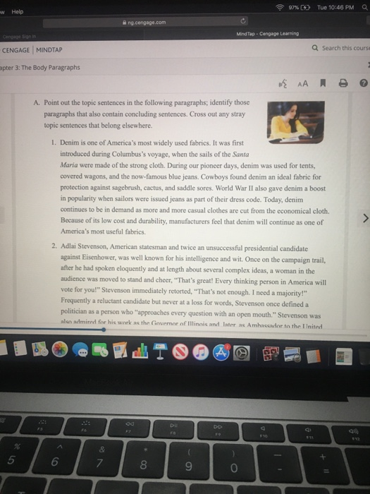 97%C4) Help Tue 10:46 PM ww Q Ang.cengage.com Mind Tap - Cengage Learning CENGAGE MINDTAP Q Search this course apter 3: The B