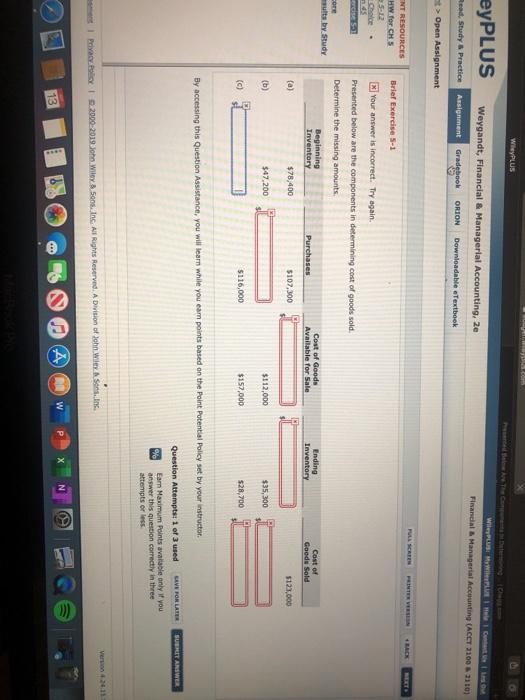 WileyPLUS eyPLUS Weygandt, Financial & Managerial Accounting, 2e esemed Below Are The Components in De Che Wilay PLUS: My WYP