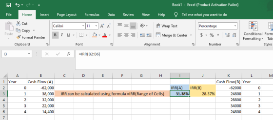 BS Book1 - Excel (Product Activation Failed) Tell me what you want to do File Home Insert Page Layout Formulas Data Review Vi