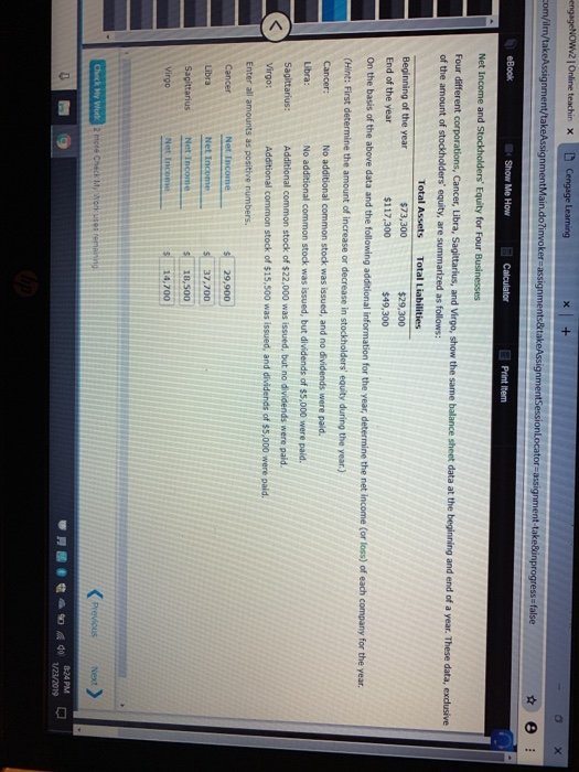 of the $29,300 End of the year Net Income