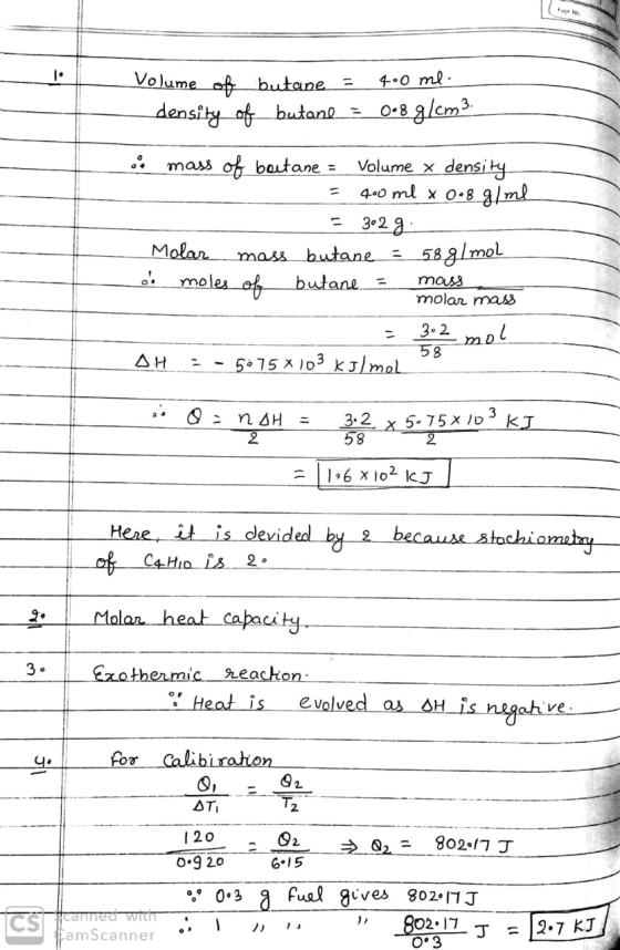 Volume of butane - 4.0 ml: density of butane = 0.8 g/cm3. os mass of boutane = Volume x density = 400 ml x 0.8 g/ml = 302 g M