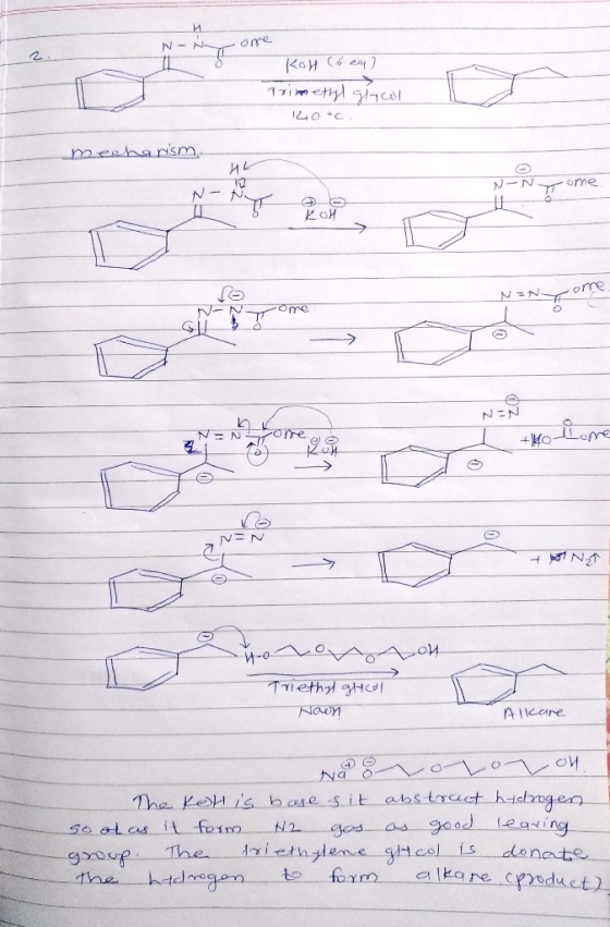 I ome Koll (6 eg] Trimethyl glycol 120-c. mechanism N-Nyome. NN. KOM > RC +- + M N to roton Triethyl glycol Hoon Alkare Nairo