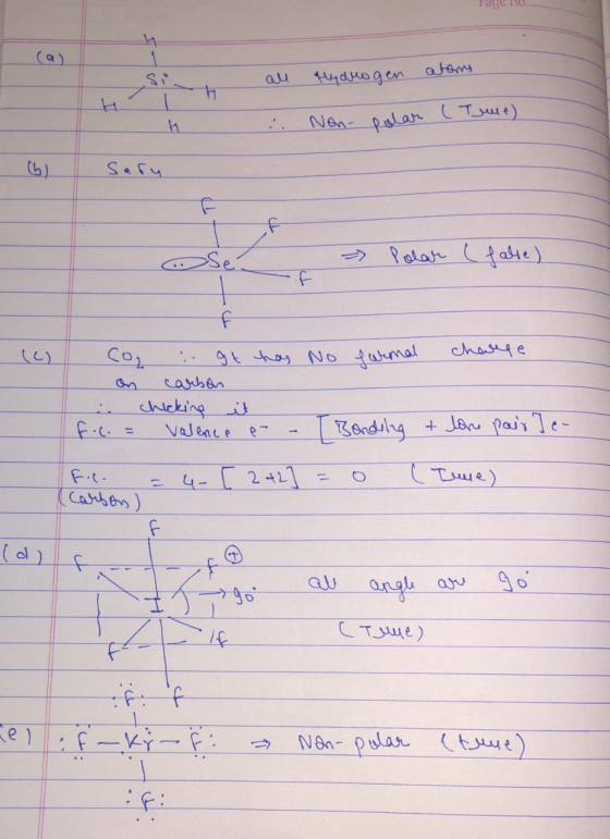 Page 11 ca all Hydrogen atoms h :. Non-polar (Tune) Seru .Se - Polar (false) Co2 gt has NO furnal charge carbon i clicking it
