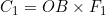 \small C_1 = OB \times F_1