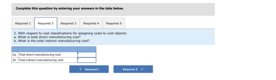Complete this question by entering your answers in the tabs below. Required 1 Required 3 Required 4 Required 5 Required 2 ---