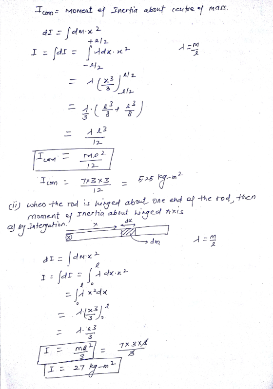 3 2 1 2 1 2- Cl) ohen the rod is inge4 abut one end 약 the to4,then moment ef Tnerha abo 3 3