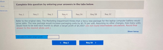 Book Complete this question by entering your answers in the tabs below. Print eferences Reg 1 Reg 2 Reg 3 Rea 4 Reg 5A Reg SB
