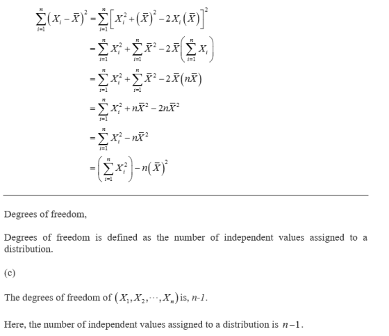 に! i=1 ア2 Degrees of freedom, Degrees of freedom is defined as the number of independent values assigned to a distribution Th