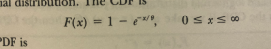 al distribution. 1he CDF IS DF is