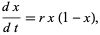 dx=rx(1-x),