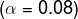 \left (\alpha =0.08 \right )