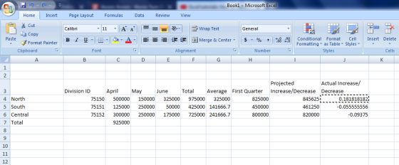 Bookl Microsoft Excel Home Insert Page Layout Formulas Data Review View Cut Calibri 11A A Wrap Text General E Copy B 1 u ▼ 산
