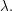 \small \lambda .