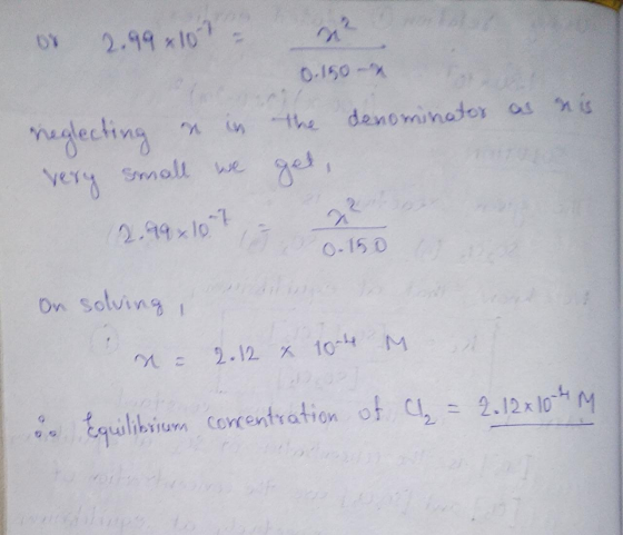 0x 2.99 xlo? - ? 0.150 - as n is. neglecting an in the denominator very small we get, 2.99x107- 0.150 On solving, na 2.12 & 1