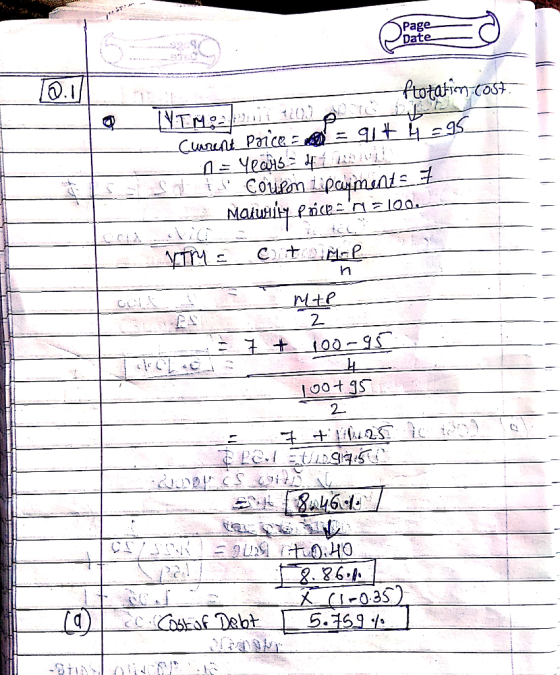 NIMER: 2.7 POLO TË Current Price = = 914 frotation costi 4 =95 S t Coupon i piments Maturing price n = 100. ATM CTML MAP 2 1