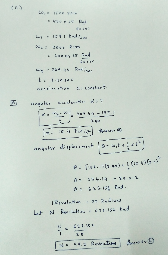 6osec 57.1 Rad/s 6o sec Wy 209.44 Rad Isec accelerahon ar constant angulav accelevation α=? -209-44-15F-J 3.40 angular displa