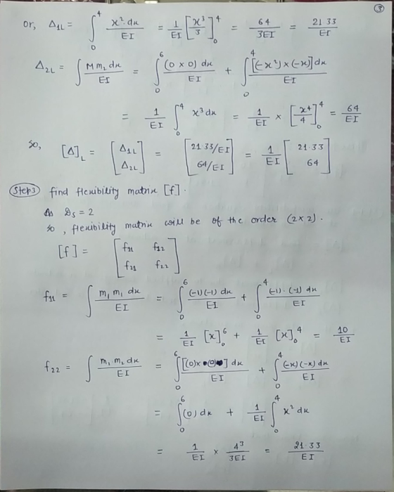 or, al- 13 74 21 33 3EIE ET EI ET 6 4 21 35/Erl 64/EI 1 21 33 EI 64 İL = 2L Gtehs find flcxibitity matix f fu fir 6 m, m, du EL EL EI 22 ニ E I E I EI 4 EI s1 33 E I EL