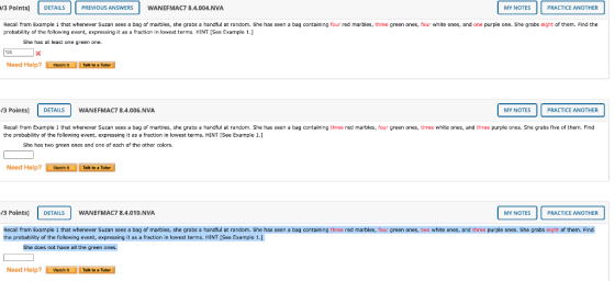 2/3 Points] DETAILS PREVIOUS ANSWERS WANEFMAC7 8.4.004.NVA MY NOTES PRACTICE ANOTHER Recall from Example 1 that whenever Suza