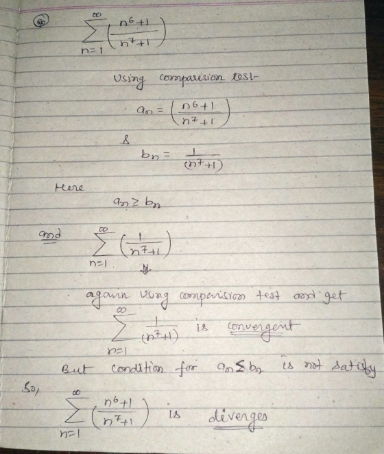 7 not n=1 httl Using comparesion test- Q = not htti br= htt) Here ana bn and n=1 sing compension test and get convergent L ht