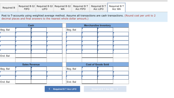 Required B Required B G FIFO Required B G LIFO Required B G) WA Required BT Required BT Required BT Acc FIFO Acc LIFO Acc WA