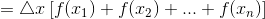 = Ar [f(21) + f(22) + ... + f(en)