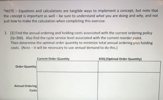 *NOTE-Equations and calculations are tangible ways to implement a concept, but note that the concept is important as well-be